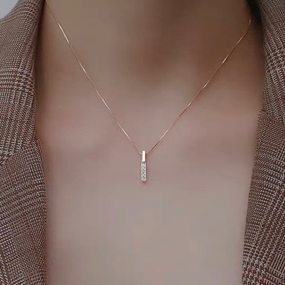 Five Gems Gold Necklace - Picture 2 of 10